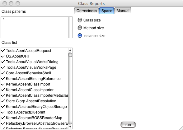 'Screenshot of the Class Reports tool'